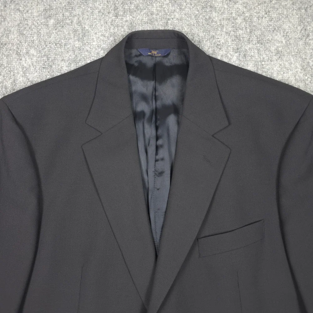 Brooks Brothers Blazer Mens 44R Wool Stretch Charcoal Grey Sport Coat Wedding